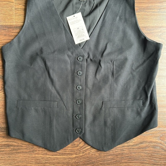 NWT a new day Black Button-Up Vest | Black Vest | Business Casual Vest - Picture 5 of 6